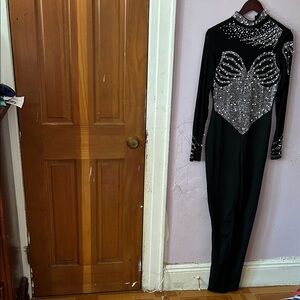 SHEIN Black Jumpsuit with Silver Accents